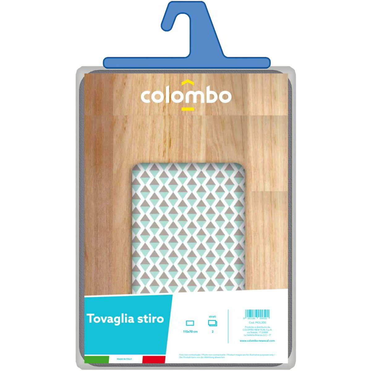 MEATEX Telo Stiro Da Tavolo Cm.100x70 100% Cotone, Titanio